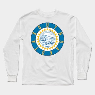 South Dakota Flag Decal Long Sleeve T-Shirt